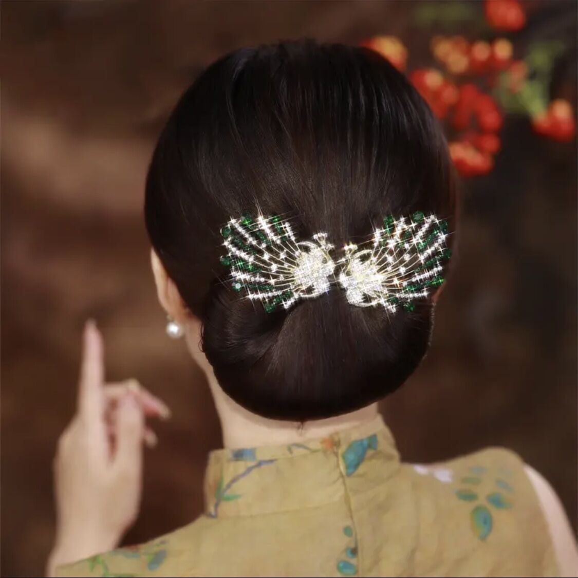 Platino Siya accesorios para el cabello mariposa elegante flor torcedura clip Camelia rizador de pelo Placa de cola de pescado palo de pelo perezoso esencial