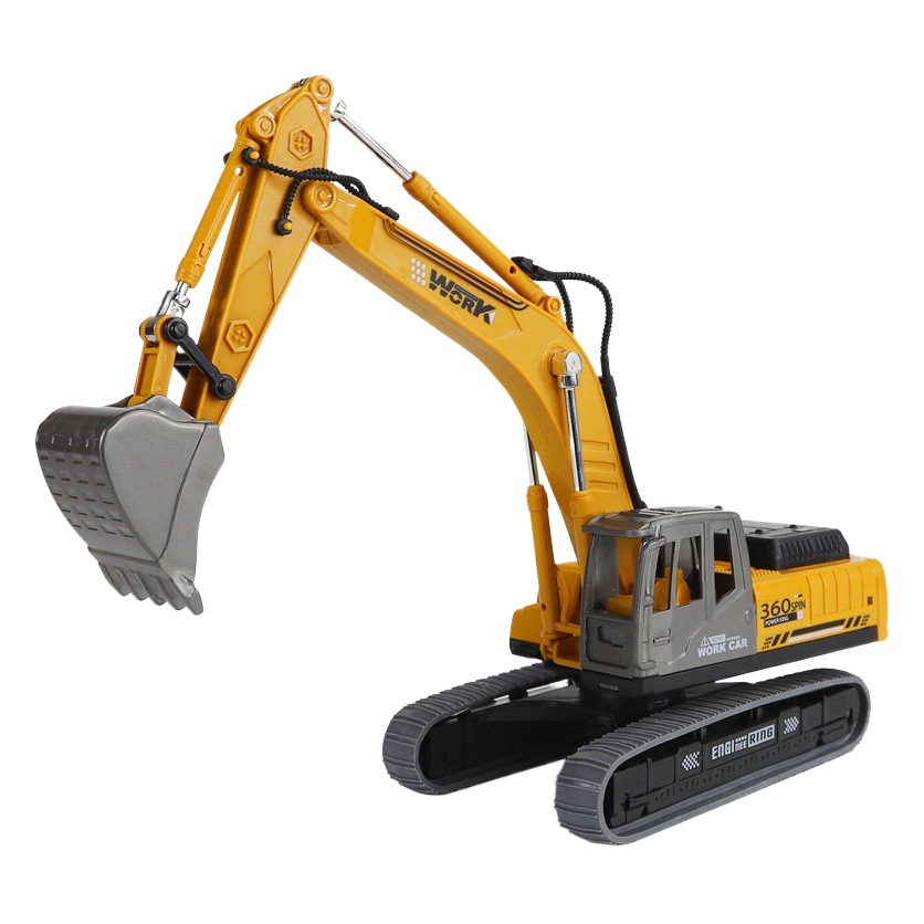 Nuevo modelo de coche boutique modelo de excavadora de juguete de ingeniería de coches de juguete de simulación de coches de decoración excavadora ventas directas de la fábrica