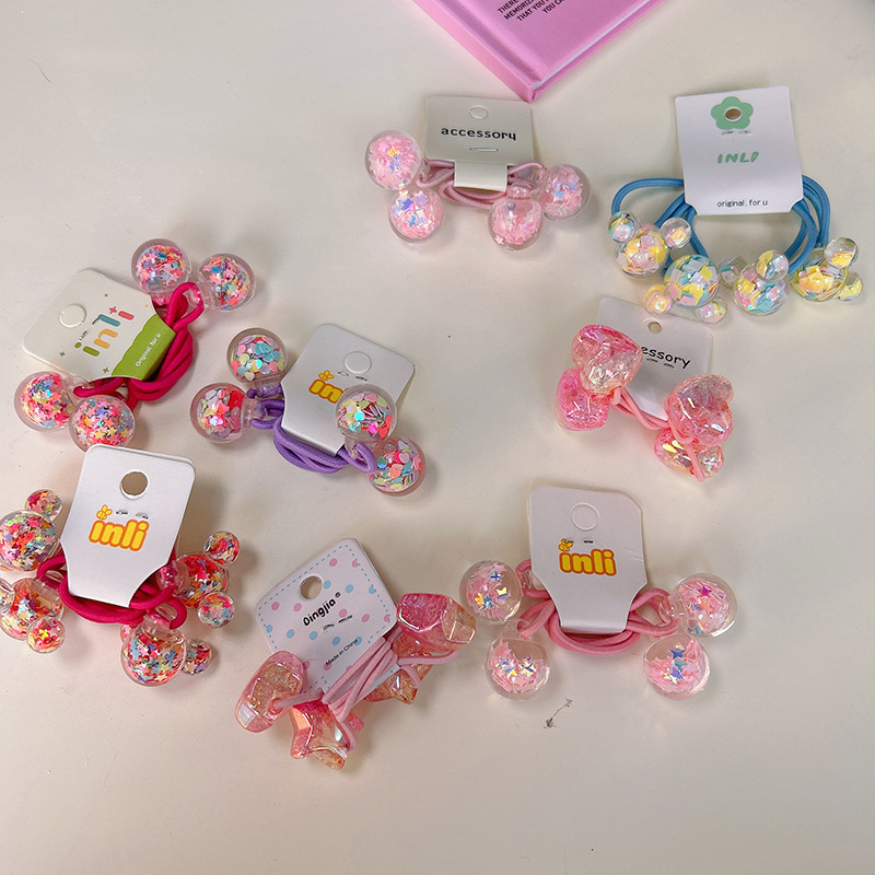 Children's cute elastic harmless durable hair rope