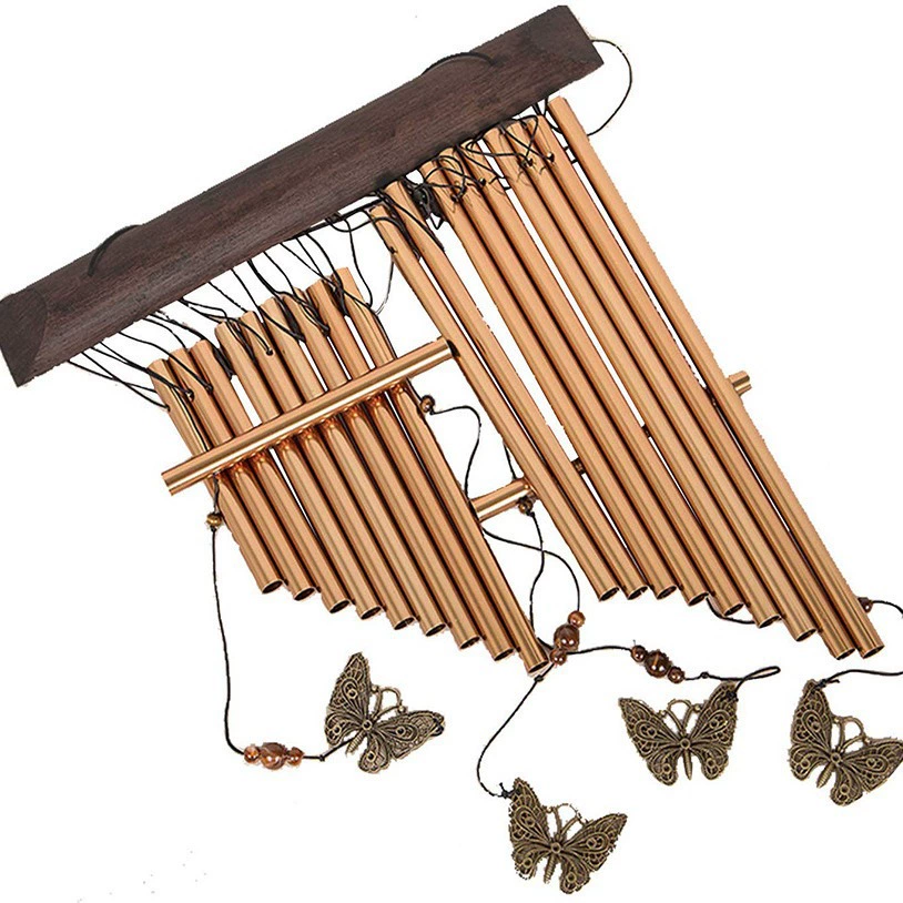 Горячая мульти-трубка 18 трубок Европейская и американская Классическая твердая древесина металлическая алюминиевая трубка ветровые колокольчики украшения ремесленные подарки украшение домашнего магазина