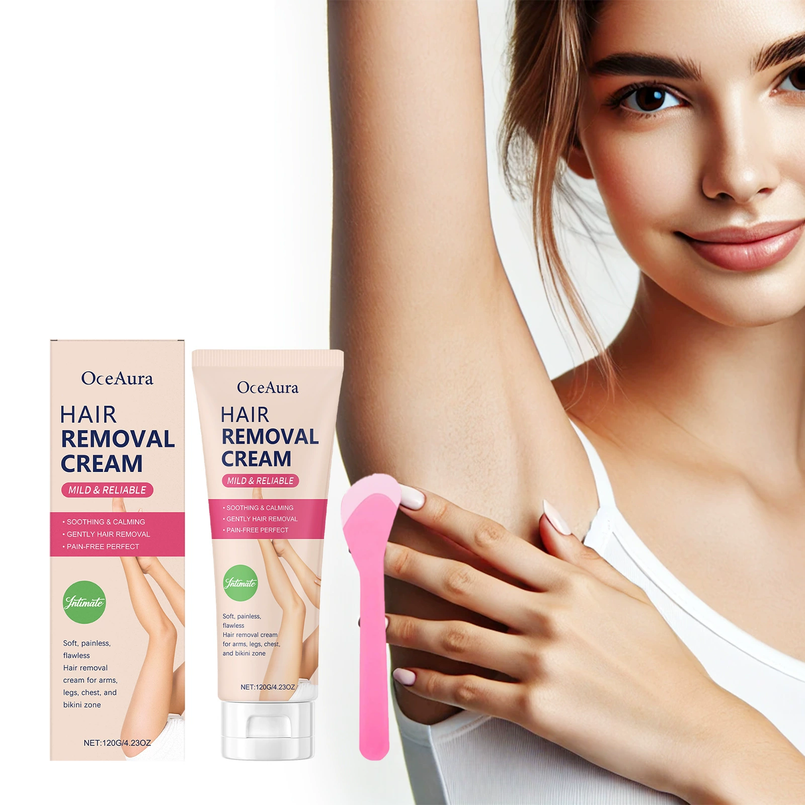 OCEAURA Нежный крем для удаления волос на теле Нежные ингредиенты Очищающий Питательный Уход за кожей всего тела Гладкий Увлажняющий уход