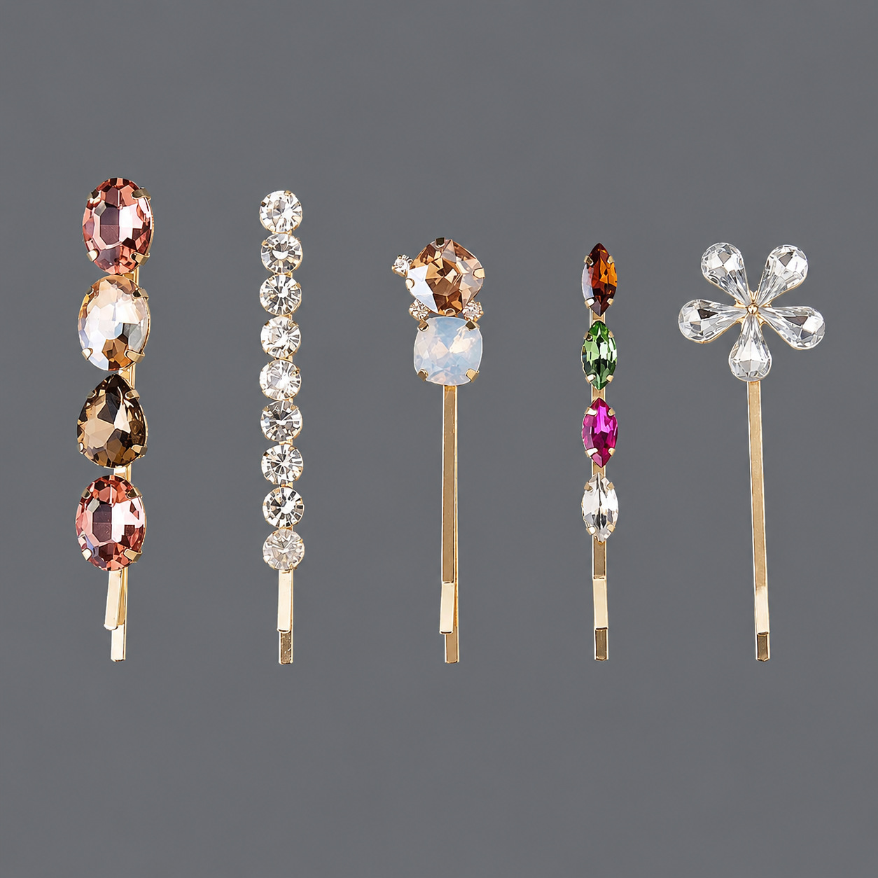 Horquilla de zirconio de lujo ligero europeo y americano con incrustaciones de diamantes, pinza de pelo de alta gama para mujer, suministro mayorista transfronterizo directo de fábrica.