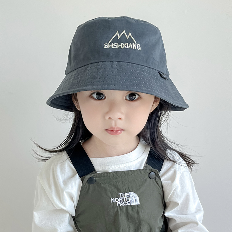 Sombreros de pescadores de montaña coreanos para niños y niñas primavera y otoño sombreros de niños sombreros de bañera japonesa sombreros de cubo