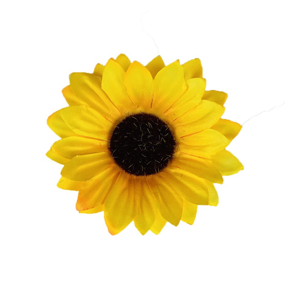 Flores de girasol simuladas girasoles cabeza de girasoles al por mayor DIY accesorios de flores falsas flores de baile ropa de decoración flores