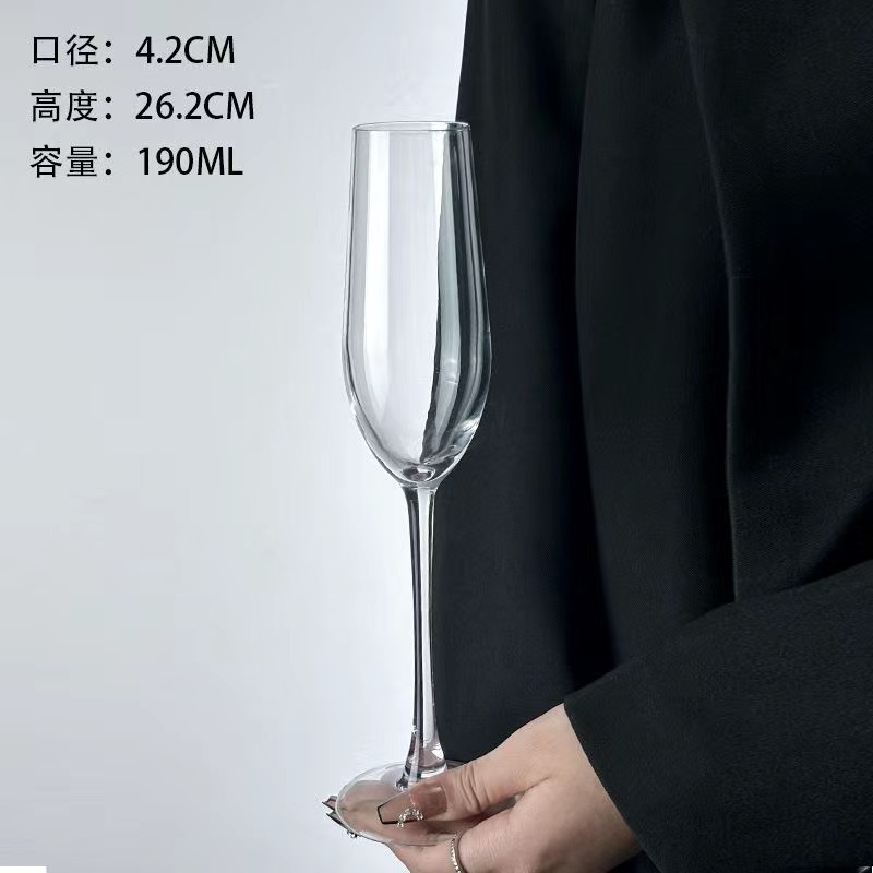 Tazas de vidrio de cristal de champán tazas de pie alto un par de tazas de vino casal espumantes tazas de vino dulce tazas de vinos tazas de cóctel