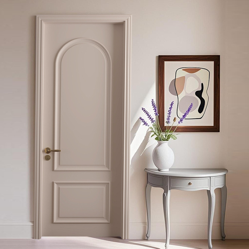 Free Color Matching Movan Classy White French Paint Bedroom Door Full Package Installation Home Door Indoor Wooden Door
