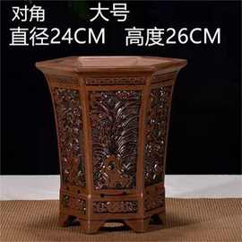 中国风古典紫砂兰花盆君子兰花盆陶瓷特大号号花盆处理素虹