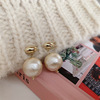 Cotton creamy earrings from pearl, simple and elegant design