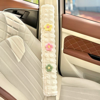 Seat belt shoulder pad – in All Seasons - cute-flowers-puff-shoulder-pads-49cm-single-no-specifications