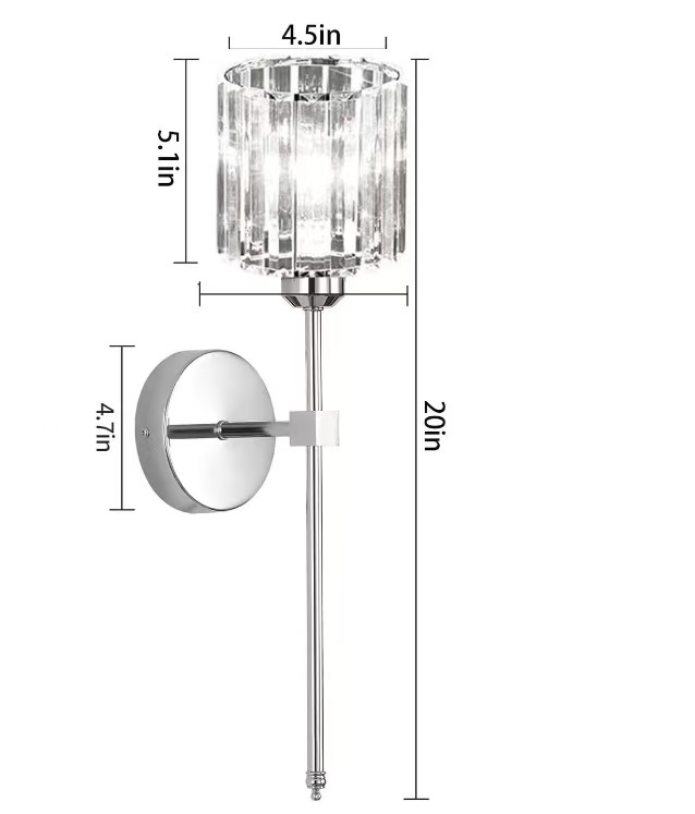 Lámpara de pared de cristal de suministro transfronterizo lámpara de pared decorativa moderna de estilo europeo lámpara de pared creativa sala de estar escalera pasillo lámpara