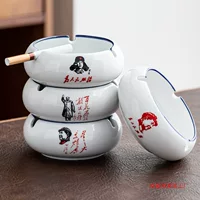 Керамическая пепельница для дома, стильная, модная, креативная, трендовая, для гостиной, офиса, F, ветрозащитная и пылезащитная с крышкой для домашнего использования