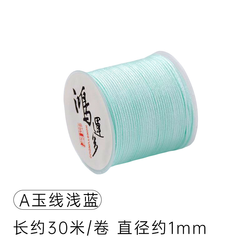 Un hilo de jade tejido a mano DIY pulsera collar 1,0mm de espesor un Jade Taiwán hilo colgante Wenwan con cuentas cifrado trenzado cuerda