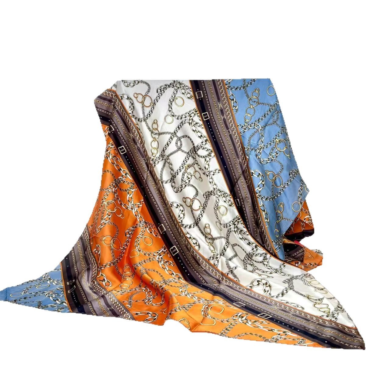 Lenço de seda fino extra longo com estampa da moda primavera/verão, 90 x 180 cm, lenço feminino de seda sintética._voghion.com