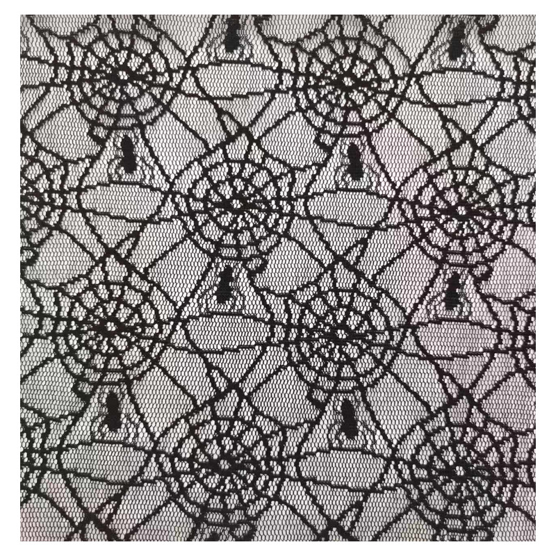 蕾丝螺纹花边锦纶六角贾卡提花女装童装面料JL619