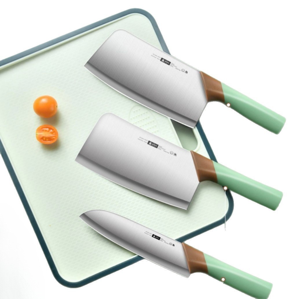 Cuchillo 2 - en - 1 en stock para bebés alimentos suplementarios utensilios de cocina utensilios de cocina conjuntos de cuchillo de cocina combinado tablero de cocina