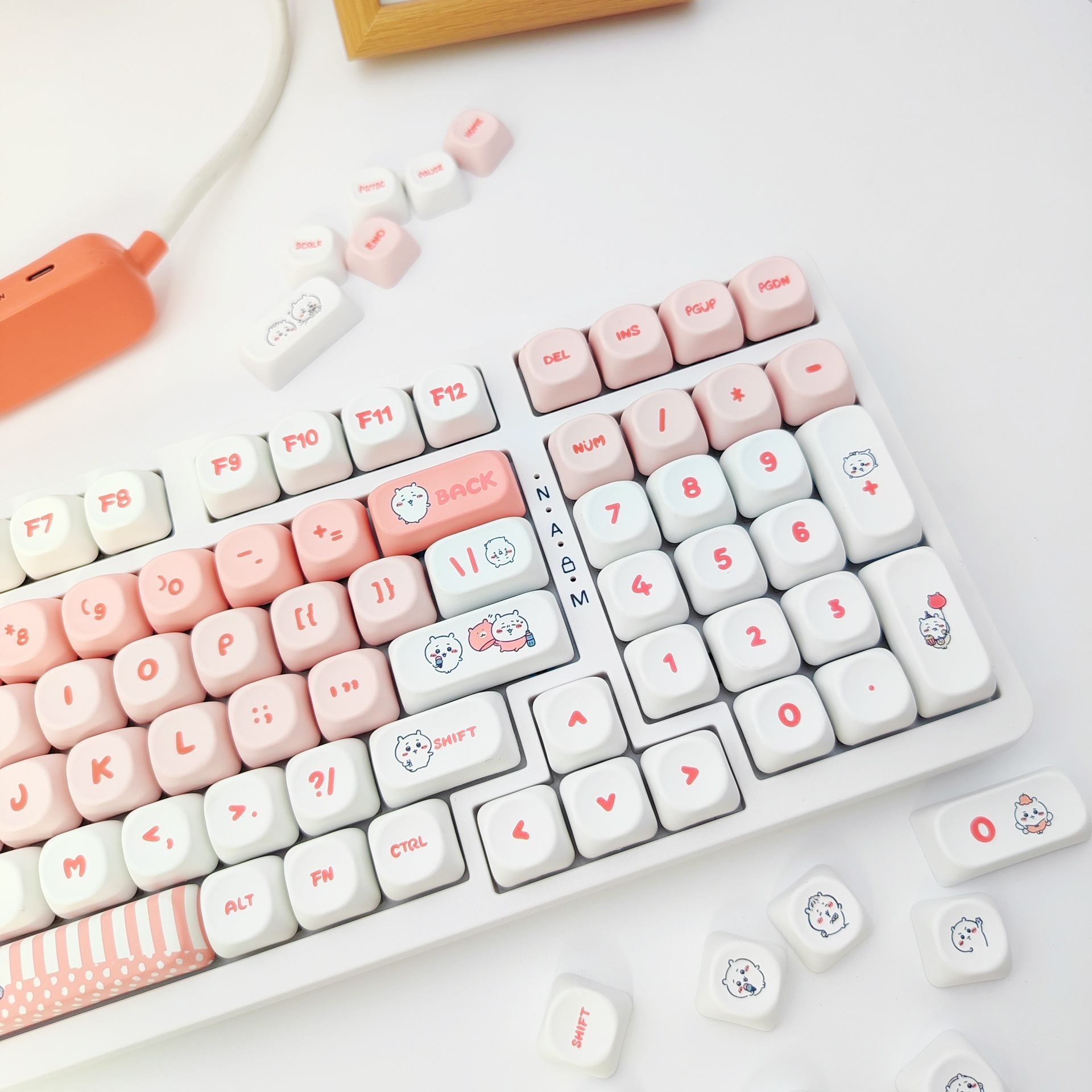MOA keycap cartoon thermal sublimation PBT material without oiling personality cute mechanical keyboard keycap Jiyika
