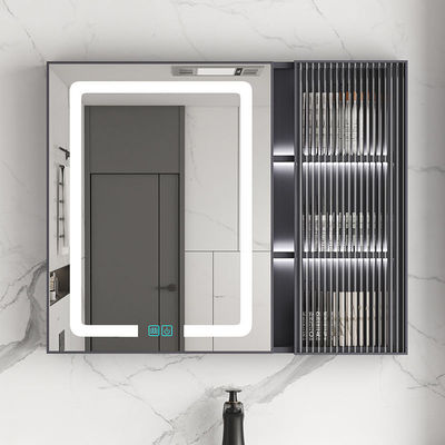 Bathroom mirror cabinet suit Space aluminum Alone Wall Mount Fog intelligence Cosmetic mirror Storage Storage combination