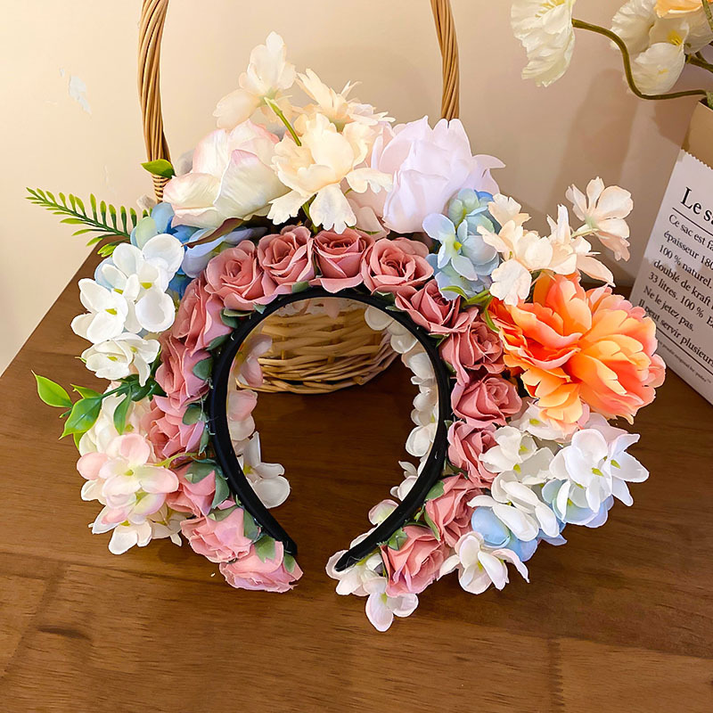 933g Weight Hair Band Hair Accessories Type 1 Piece Quantity Daily Occasion Cloth Material Flower Pattern All Seasons Season Women's Gender Sweet Style Sweet Women's Flower Cloth Hair Band 4
