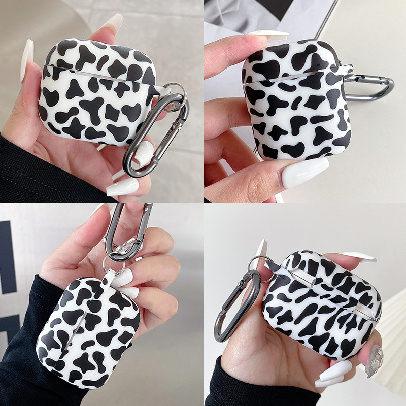 New Applicable airpods4 Protective Cover Earphone Case Dairy Cow Pattern Ins Earphone Case Niche High-grade airpods New Applicable airpods4 Protective Cover Earphone Case Dairy Cow Pattern Ins Earphone Case Niche High-grade airpods