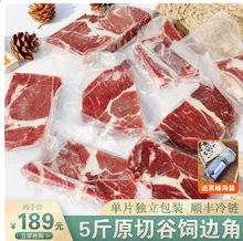 澳洲安格斯谷飼原切牛排邊角料5斤雪花牛肉燒烤鹵肉燉肉廠家批發