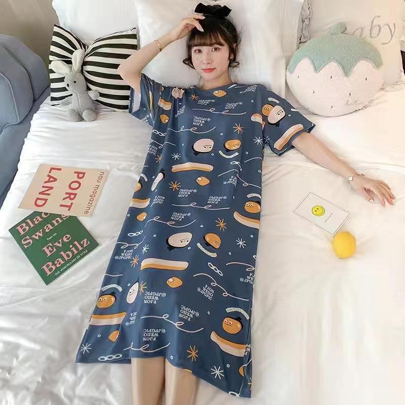 2024 nuevo camisón de verano de las mujeres más tamaño de manga corta de dibujos animados linda chica leche cruda Hu pijamas verano image 27