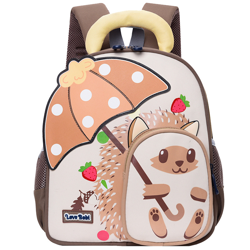 Mochila escolar de jardín de infantes para niños Mochila de preescolar de dibujos animados pequeño erizo