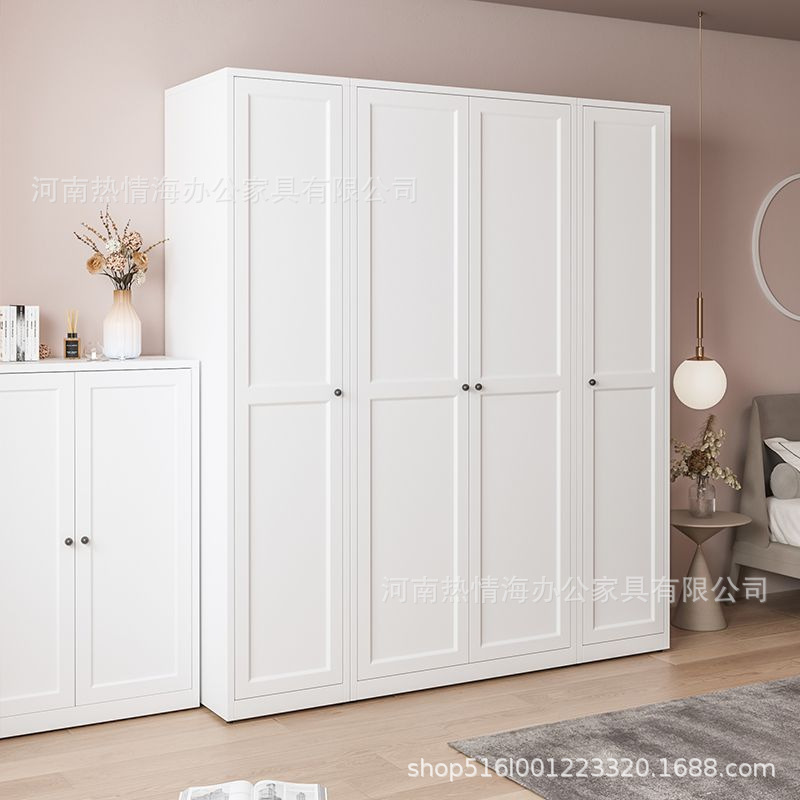 Steel Wardrobe Formaldehyde-Free Household Cabinet Bedroom Small Apartment Large Wardrobe Metal Iron Environmentally Friendly Cabinet Storage Cabinet