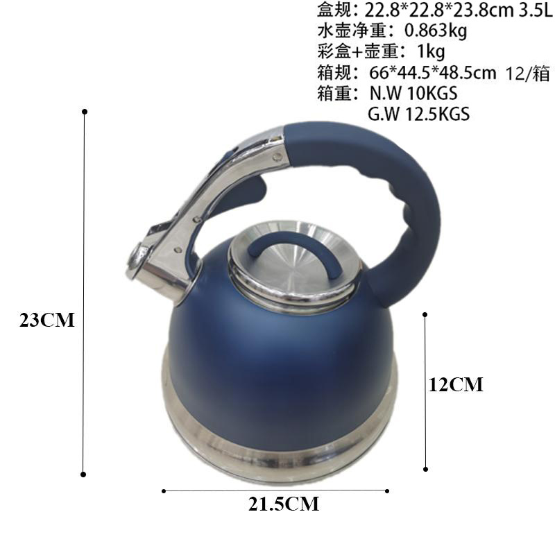 Hervidor con Silbato de Acero Inoxidable 201, Apto para Estufa de Gas e Inducción