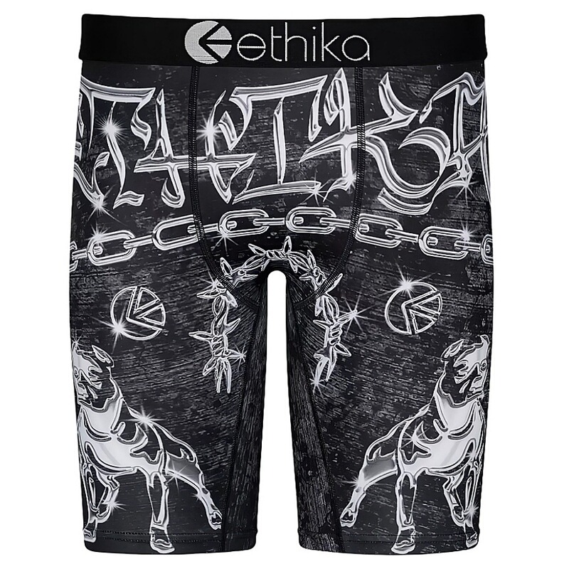 Ethika Men's Underwear Ice Silk Printed Quick-Drying Breathable Boxer Shorts Men's Swimming Shorts 3D Effect
