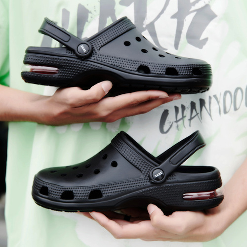 High-quality air-cushion clogs for men, toe-cap sandals, lightweight large size beach shoes, summer slippers for men, cross-border Amazon