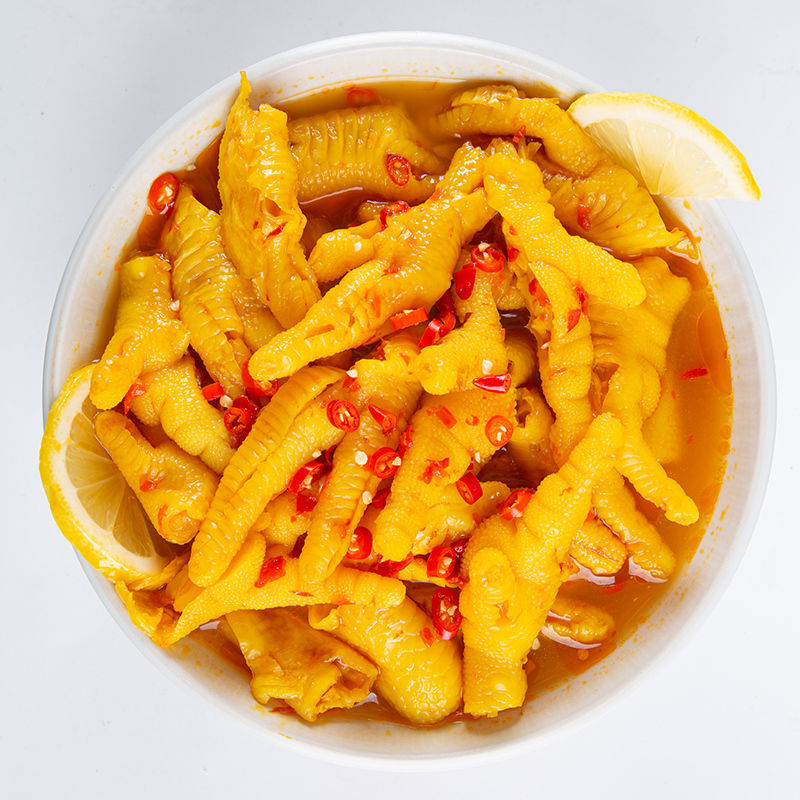 无骨凤爪批发酸辣鸡爪低脂零食去骨休闲网红零食柠檬鸡爪脱骨食品|ms