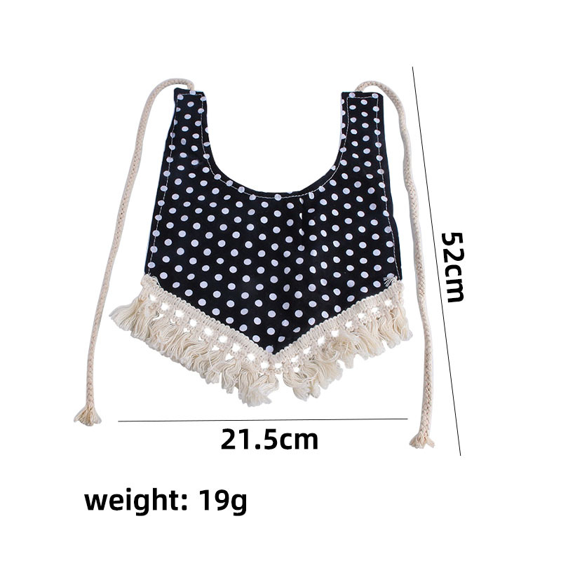 Impreso Flamingo vintage borla bebé babero algodón doble capa Correa recién nacido babero