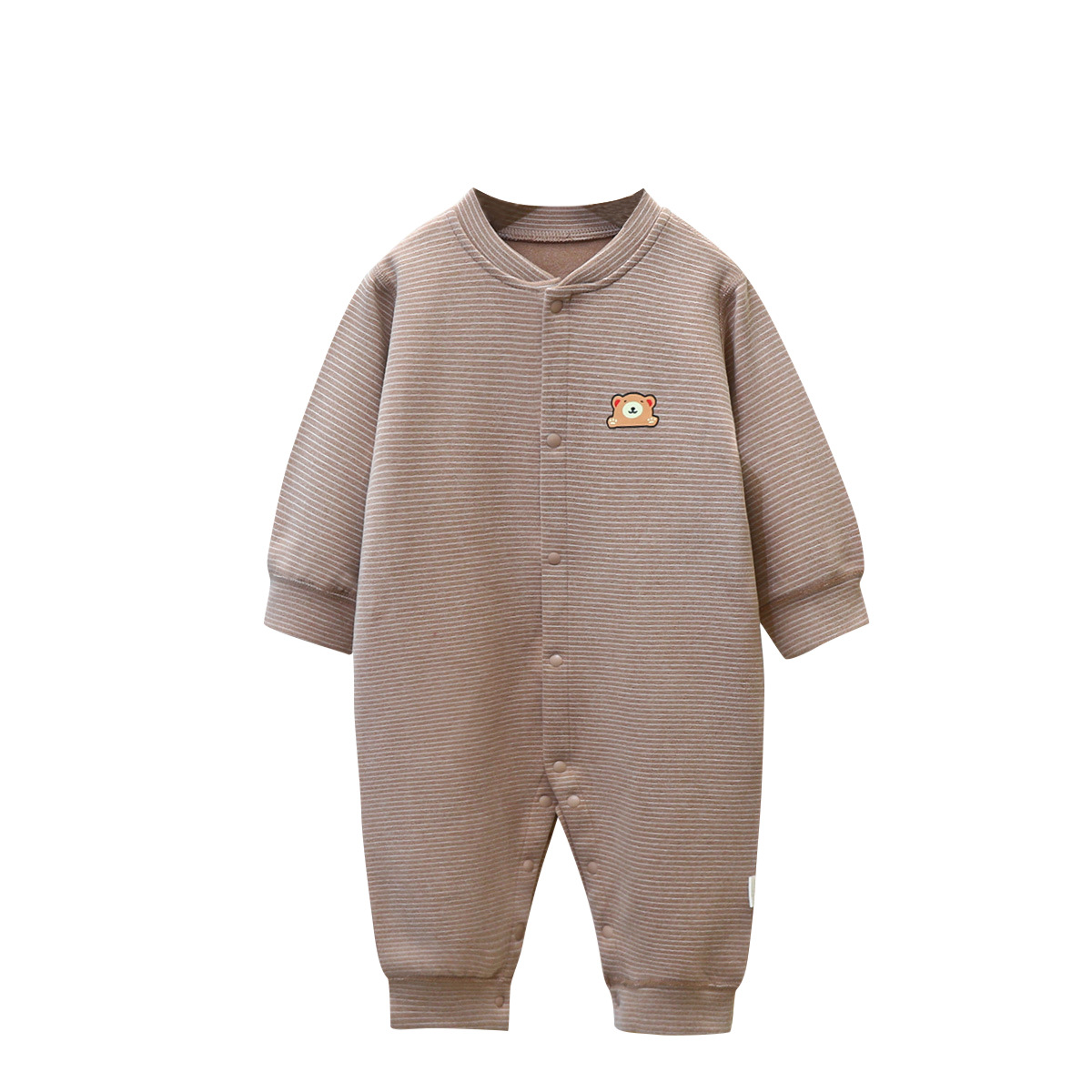 Nuevo bebé de terciopelo mono bebé rayado mameluco sin hueso mameluco Otoño e Invierno recién nacido niños pijamas calientes