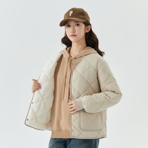 Winter women's fattened and thickened plus velvet warm long-sleeved cotton coat women's cotton top 2333