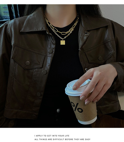 Elegant and Unique European and American Women's Light Luxury Necklace  New Arrival, Niche Design Sense High-Grade Metal Chain, Versatile Sweater Chain Accessory