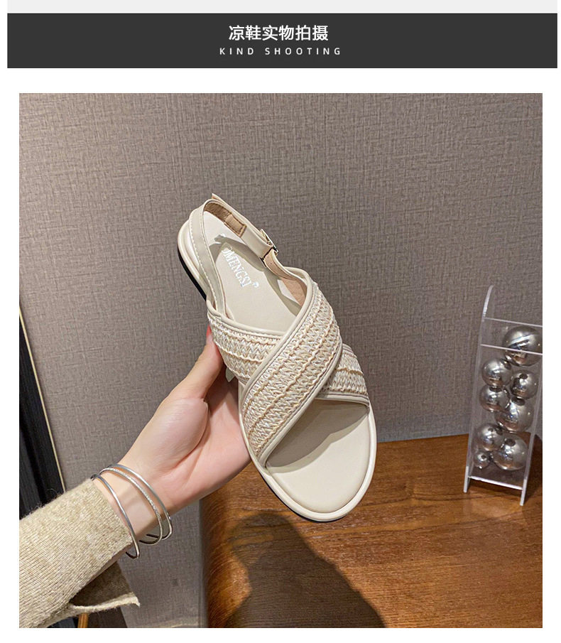 Dép sandal nữ quai chéo mũi tròn hở ngón đế dày phối màu, đế cao 3 cm — Màu Mơ (Dép lê), Màu Mơ (dép), Màu nâu (dép), Màu đen (dép) chi tiết 49