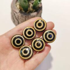 工場卸売チベット瑪瑙古い工芸品羊板目天珠歯黄色馬蹄風化油潤滑パッケージ [グレード A]