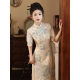 Beautiful ao dai cheongsam for women 2024 New Chinese style improved chiffon dress summer tea artist clothing Young