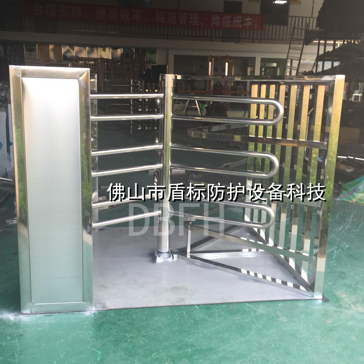 盾标防护生产车站售票入口防止逆旋转栏杆闸门 不锈钢单向通道门