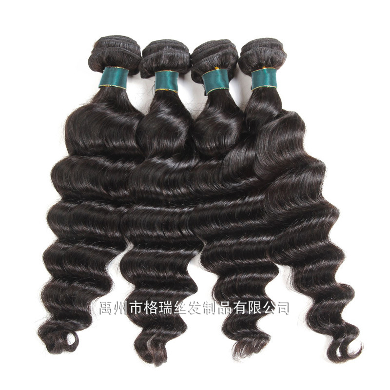 12A Natural Color Human Hair Bundles Loo...