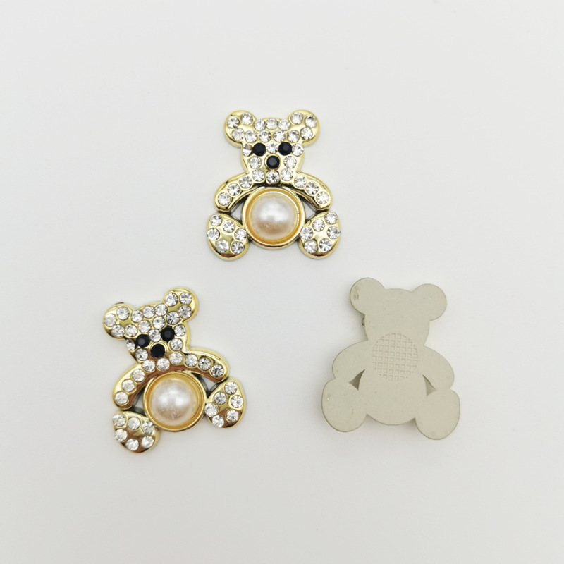 電気メッキダイヤモンドラブベア蝶ジュエリーアクセサリー diy 小さな香り風洞靴花携帯電話ケースアクセサリー|undefined