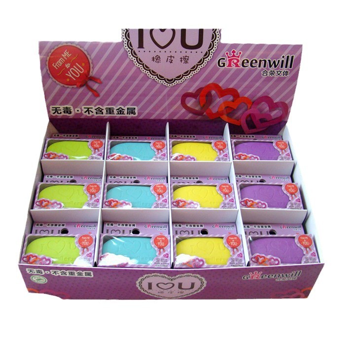 I LOVE YOU 1PS caucho guijarro creativo adorable fábrica de papelería de caucho al por mayor