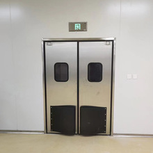 安徽合肥不锈钢防撞门 食品库房物流通道双向门 不锈钢自由门