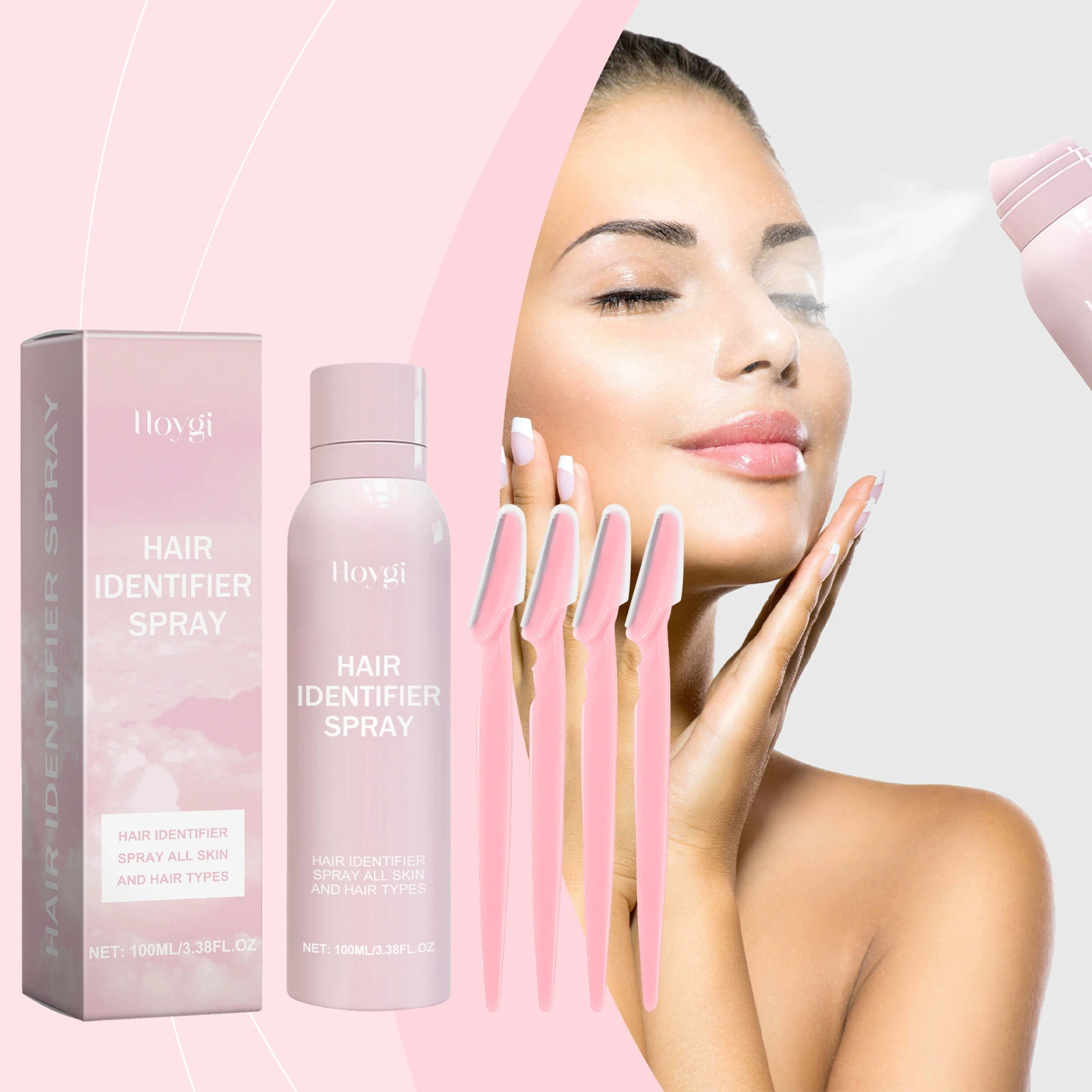 Hoygi спрей для распознавания волос на лице мягкий и не раздражающий очищающий кожу Смягчающий волосы Быстрый очищающий спрей для удаления волос