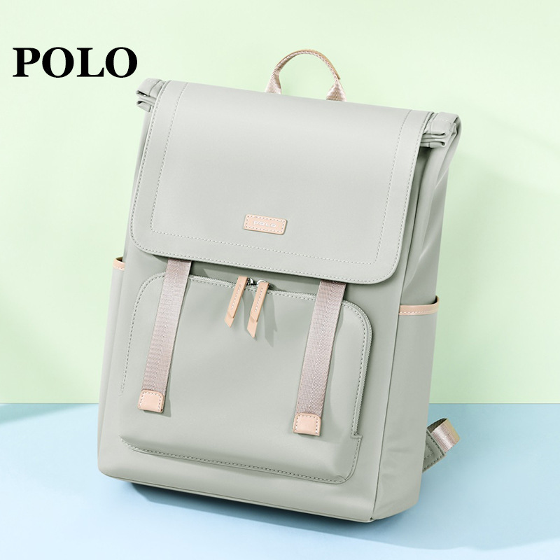 POLO backpack women's backpack schoolbag College student business travel leisure travel bag 15.6-inch computer bag