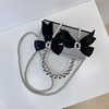 Shoulder bag, chain with bow from pearl, one-shoulder bag, Korean style, South Korea, internet celebrity