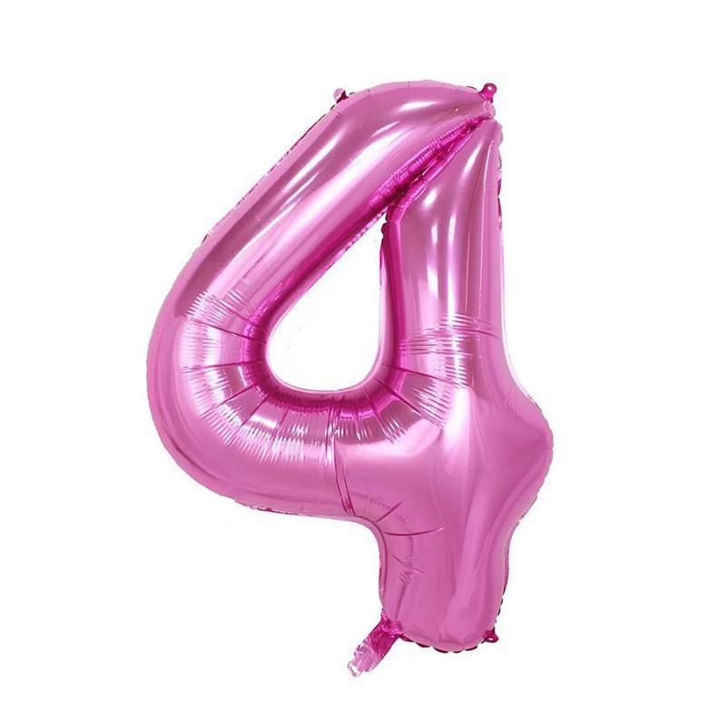 Globo de aluminio digital de 40 pulgadas, globo de aluminio con números grandes, versión delgada de 90 cm, varios colores de globos con números