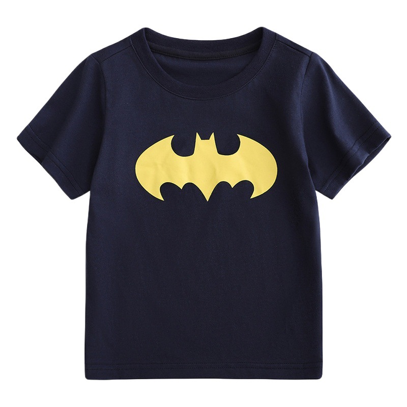 JOJOBEBE ropa infantil europea y americana verano nuevos niños de manga corta de dibujos animados de manga corta impresa cuello redondo niños Camiseta de algodón