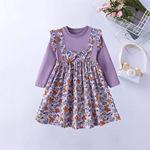 春秋新款2-8岁儿童长袖连衣裙女童蝴蝶结礼服公主裙洋欧美风气