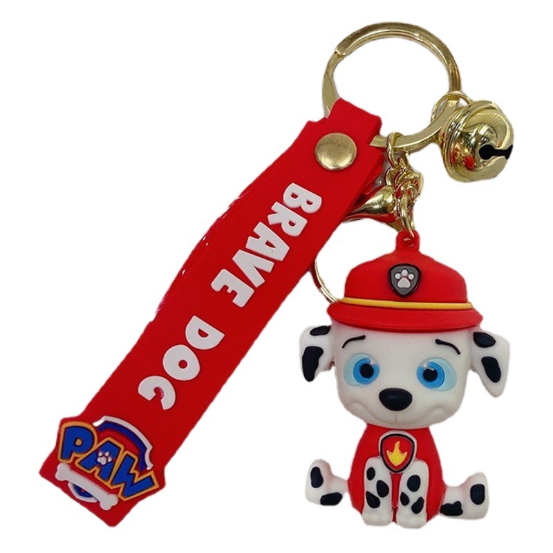 Nueva historieta lindo cachorro wangwang equipo llavero pareja llavero bolsa de coche regalo al por mayor